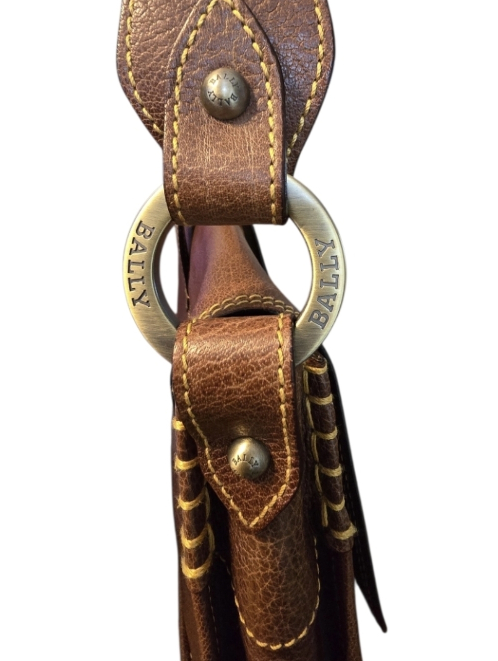 Bally Vintage Made In Italy Saddle Crossbody Bag With Vintage Bally Dustbag - Picture 5 of 16